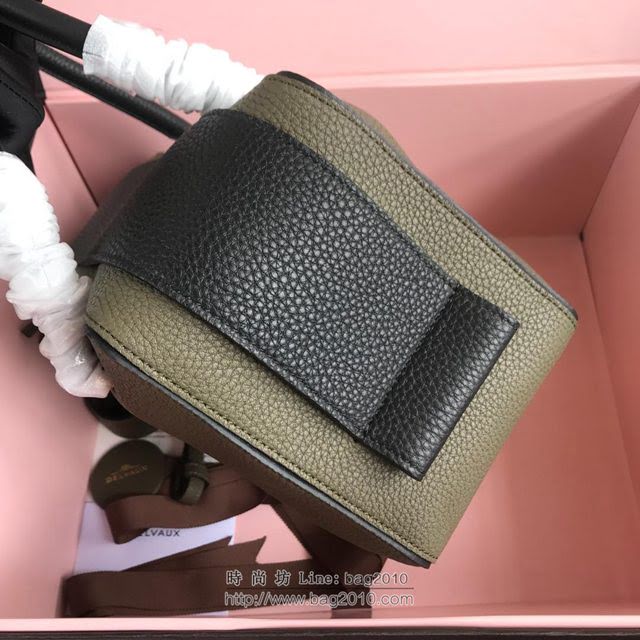 DELVAUX女包 Delvau單肩斜挎包 半手工Cool box 中號 德爾沃女手提包 手拎包 綠黑  fcs1178